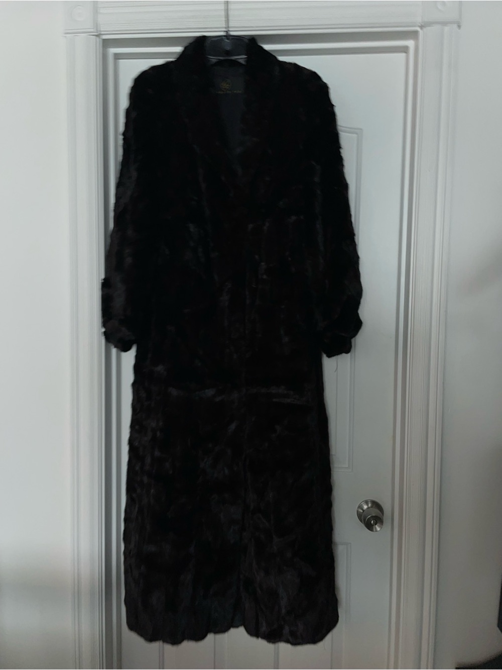 GRONAUER FURS VINTAGE DARK RANCH MINK LONG COAT SZ 12